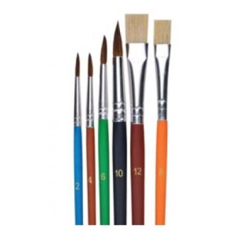 ΠΙΝΕΛΑ ΣΧΟΛΙΚΑ ΣΕΤ 6 τεμ. (χάρτινο κουτί)