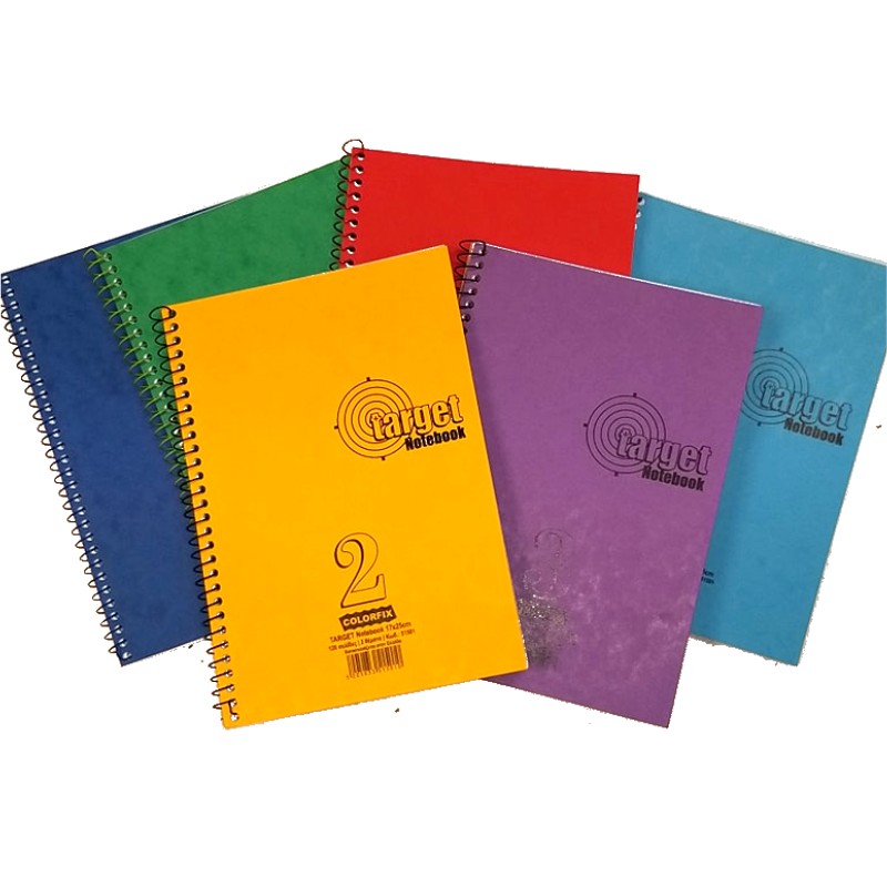 ΤΕΤΡΑΔΙΑ COLORFIX ΣΠΙΡΑΛ TARGET 17Χ25 1ΘΕΜ.(60σελ)