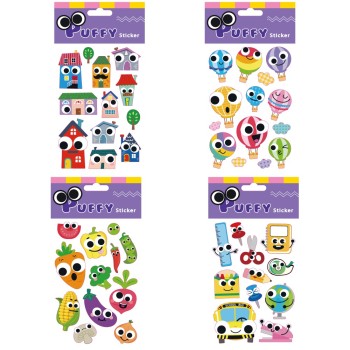ΑΥΤΟΚΟΛΛΗΤΑ ΑΝΑΓΛΥΦΑ SOFT PUFFY (4 σχέδια ασορτι)