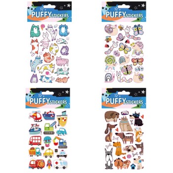 ΑΥΤΟΚΟΛΛΗΤΑ ΑΝΑΓΛΥΦΑ SOFT PUFFY (4 σχέδια ασορτι)
