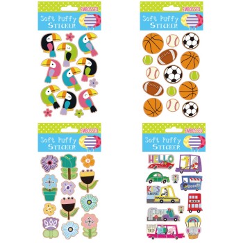 ΑΥΤΟΚΟΛΛΗΤΑ ΑΝΑΓΛΥΦΑ SOFT PUFFY (4 σχέδια ασορτι)