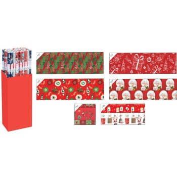 ΧΑΡΤΙ ΠΟΛΥΤΕΛΕΙΑΣ ΣΕ ΡΟΛΛΟ FLORIO CHRISTMAS RED 70x200 cm