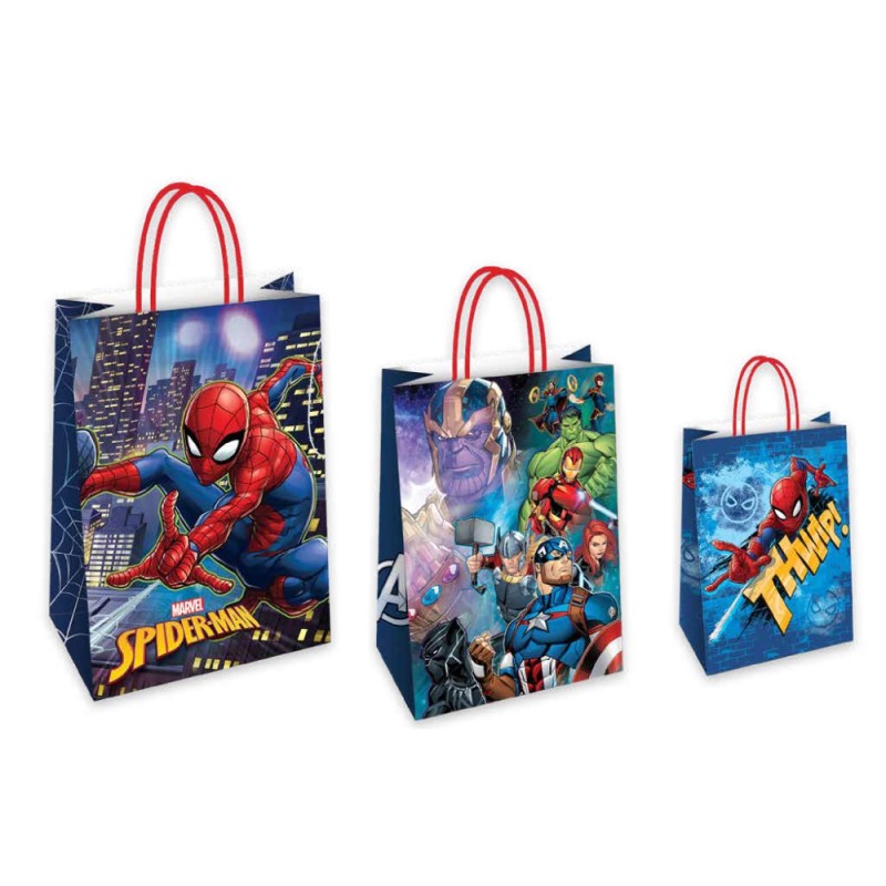 ΤΣΑΝΤΕΣ ΔΩΡΩΝ ΣΧΕΔΙΑ MARVEL 26X12X35cm (AVENGERS-SPIDERMAN)