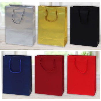 ΤΣΑΝΤΕΣ ΔΩΡΩΝ ΠΛΑΣΤΙΚΟΠΟΙΗΜΕΝΕΣ ΧΡΩΜΑΤ.& ΜΕΤΑΛΛΙΖΕ 16X8X19cm