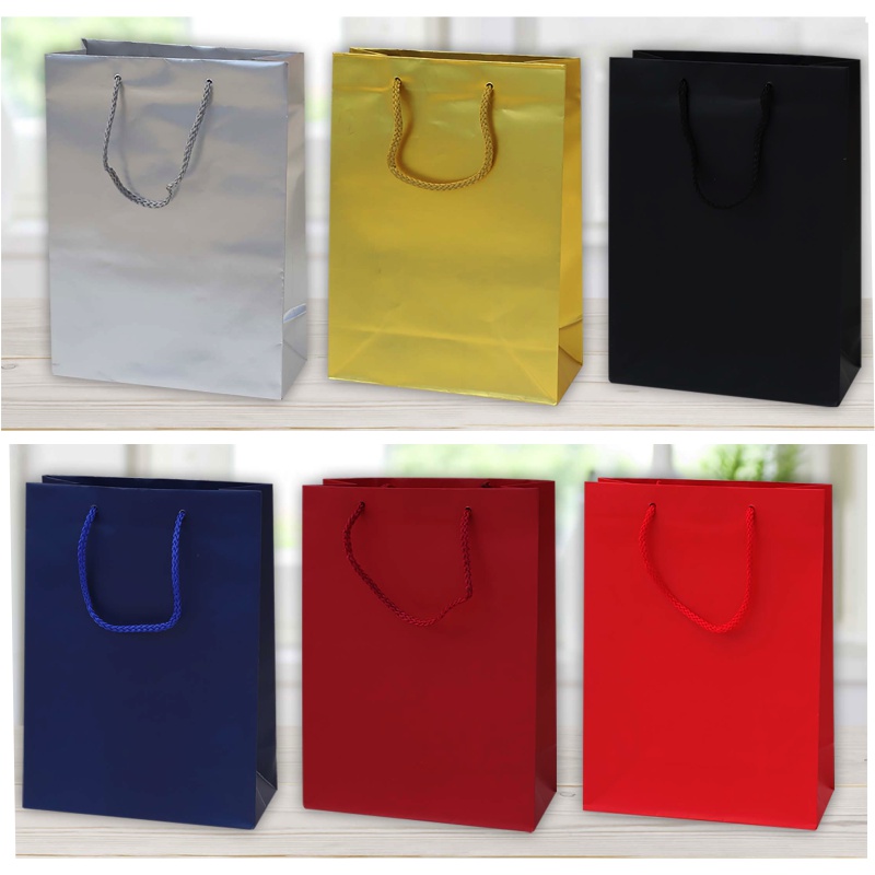 ΤΣΑΝΤΕΣ ΔΩΡΩΝ ΠΛΑΣΤΙΚΟΠΟΙΗΜΕΝΕΣ ΧΡΩΜΑΤ.& ΜΕΤΑΛΛΙΖΕ 16X8X19cm