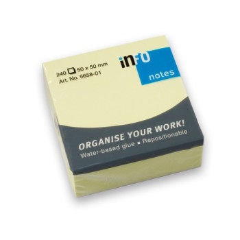 ΧΑΡΤΑΚΙΑ INFO ΚΥΒΟΣ ΜΙΝΙ 50Χ50mm ΚΙΤΡΙΝΟΣ 240Φ.