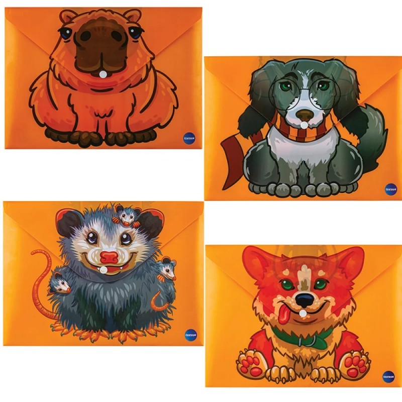 ΦΑΚΕΛΟΣ PP CENTRUM ΚΟΥΜΠΙ  Α4 ANIMALS