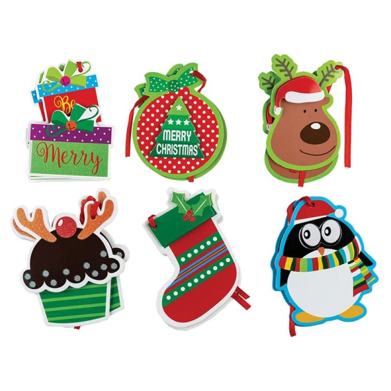 ΚΑΡΤΑΚΙΑ ΔΩΡΟΥ GIFT TAG  CHRISTMAS (assorted 6 σχέδια/12 τεμ.)