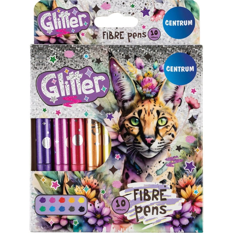 ΜΑΡΚΑΔΟΡΟΙ CENTRUM GLITTER ΣΕΤ 10χρωμ.