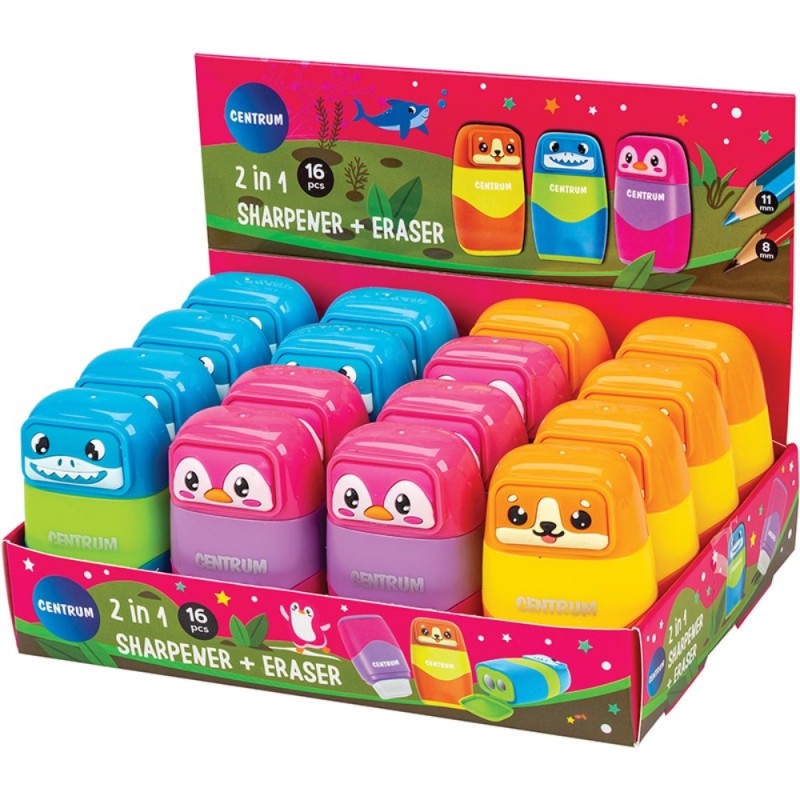 ΞΥΣΤΡΕΣ CENTRUM ΒΑΡΕΛΑΚΙ ANIMALS 2 in ONE (με γόμα)