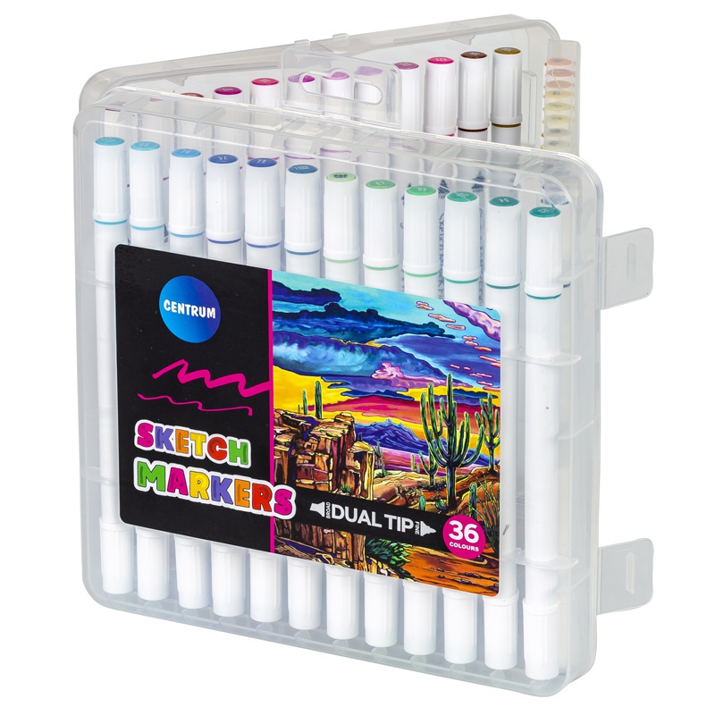 ΜΑΡΚΑΔΟΡΟΙ CENTRUM SKETCH MARKERS (dual tip) ΣΕΤ 36χρωμ.