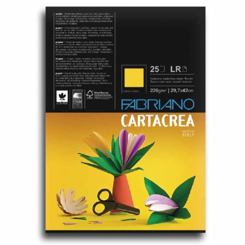 ΧΑΡΤΟΝΙΑ FABRIANO ELLE ERRE A4 ΧΡΩΜΑΤΙΣΤΑ 220gr (πακέτο 50 φ.)