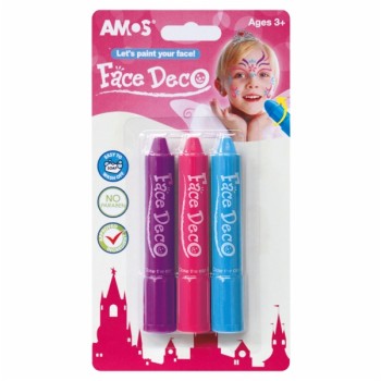 ΚΡΑΓΙΟΝ ΜΑΚΙΓΙΑΖ ΠΡΟΣΩΠΟΥ AMOS FACE DECO ΣΕΤ 3 ΧΡΩΜ. GIRLS