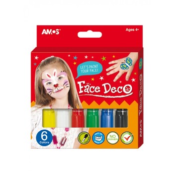 ΚΡΑΓΙΟΝ ΜΑΚΙΓΙΑΖ ΠΡΟΣΩΠΟΥ AMOS FACE DECO ΣΕΤ 6 ΧΡΩΜ. ΚΟΥΤΙ
