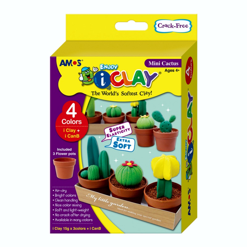 ΠΗΛΟΣ AMOS ΕΛΑΦΡΥΣ ΣΕΤ 4 χρωμ. ΓΛΑΣΤΡΑΚΙΑ ΚΑΚΤΟΙ