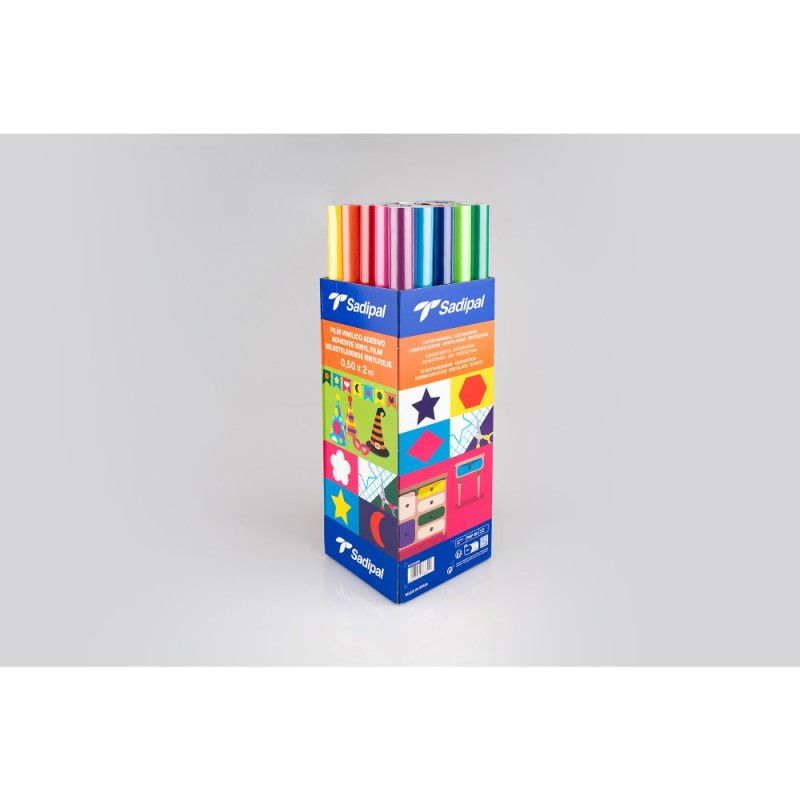 ΡΟΛΟ ΑΥΤΟΚΟΛΛΗΤΟ SADIPAL ΜΟΝΟΧΡΩΜΟ 0,5χ2m (ασορτί κουτί 24τεμ.)