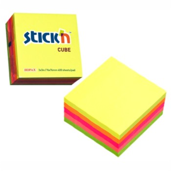 ΧΑΡΤΑΚΙΑ Stick'N ΚΥΒΟΣ NEON 76Χ76 400Φ