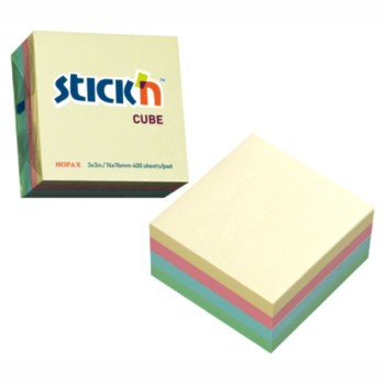 ΧΑΡΤΑΚΙΑ Stick'N ΚΥΒΟΣ PASTEL 76Χ76 400Φ