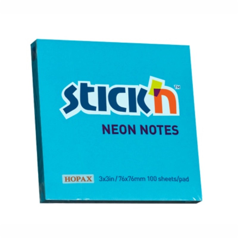 ΧΑΡΤΑΚΙΑ Stick'N NEON ΜΠΛΕ 76Χ76 100Φ