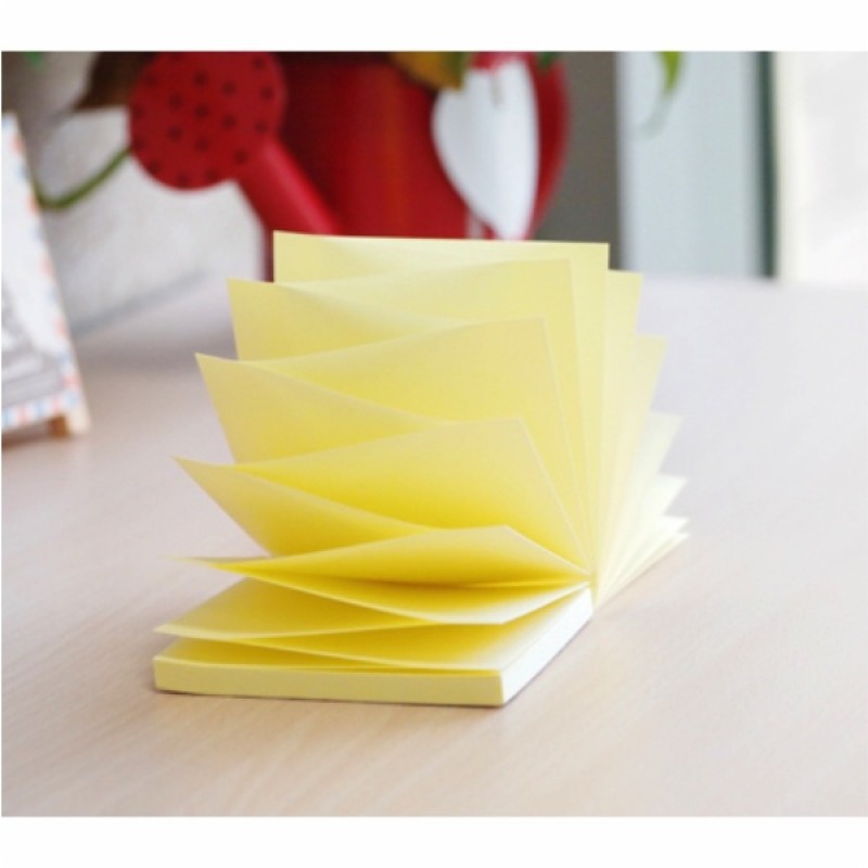 ΧΑΡΤΑΚΙΑ Stick'N ΚΙΤΡΙΝΑ ΖΙΚ-ΖΑΚ 76Χ76 100Φ