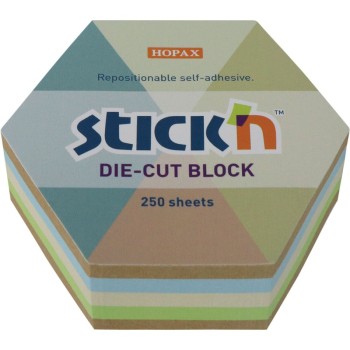 ΧΑΡΤΑΚΙΑ Stick'N ΚΥΒΟΣ RECYCLED ΕΞΑΓΩΝΟ  67Χ67 250Φ