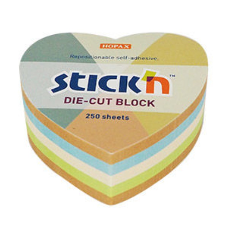 ΧΑΡΤΑΚΙΑ Stick'N ΚΥΒΟΣ RECYCLED ΚΑΡΔΙΑ 67Χ67 250Φ