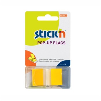 ΣΕΛΙΔΟΔΕΙΚΤΕΣ Stick'N POP-UP 45x25mm ΔΙΑΦΑΝΗ ΚΙΤΡΙΝΟ 50Φ