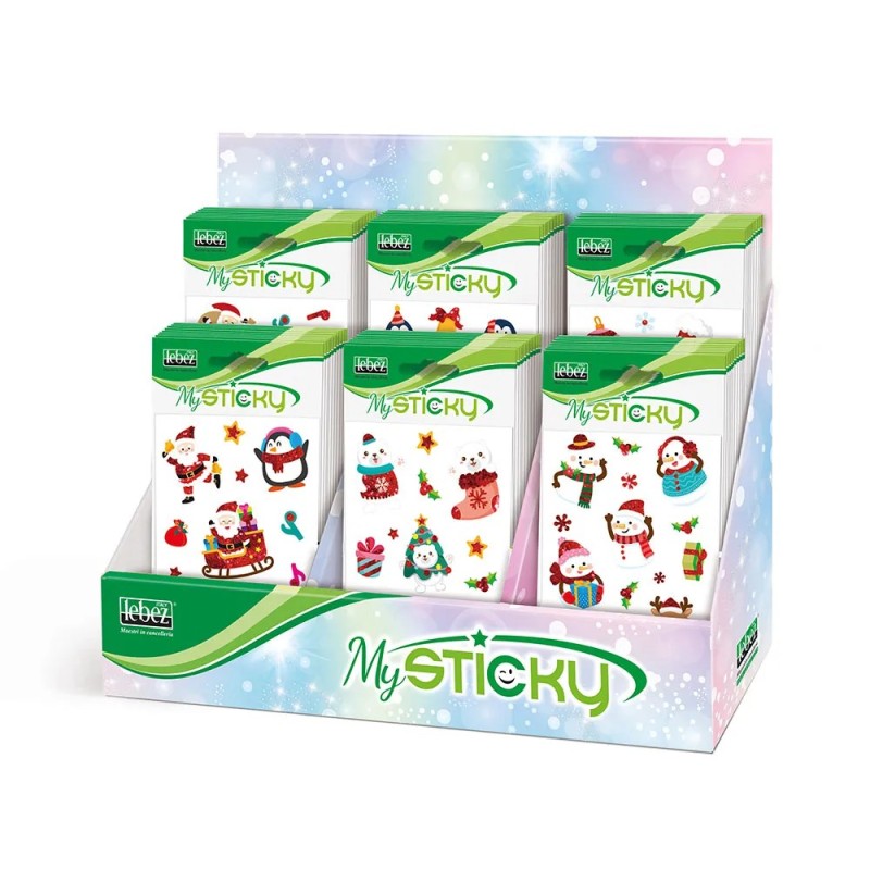 ΑΥΤΟΚΟΛΛΗΤΑ LEBEZ CHRISTMAS stand 90τεμ.