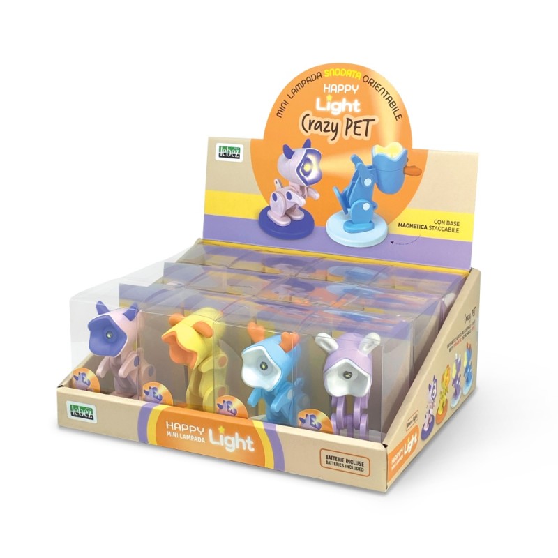 ΦΩΤΙΣΤΙΚΟ ΜΙΝΙ CRAZY PET 4 ΧΡΩΜΑΤΩΝ display 12τεμ.