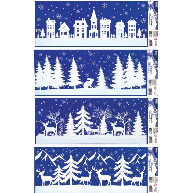 ΑΥΤΟΚΟΛΛΗΤΑ LEBEZ CHRISTMAS GLITTER WINDOW 55x23cm