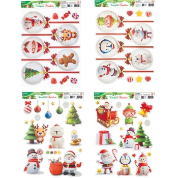 ΑΥΤΟΚΟΛΛΗΤΑ LEBEZ CHRISTMAS GLITTER WINDOW 30x37cm