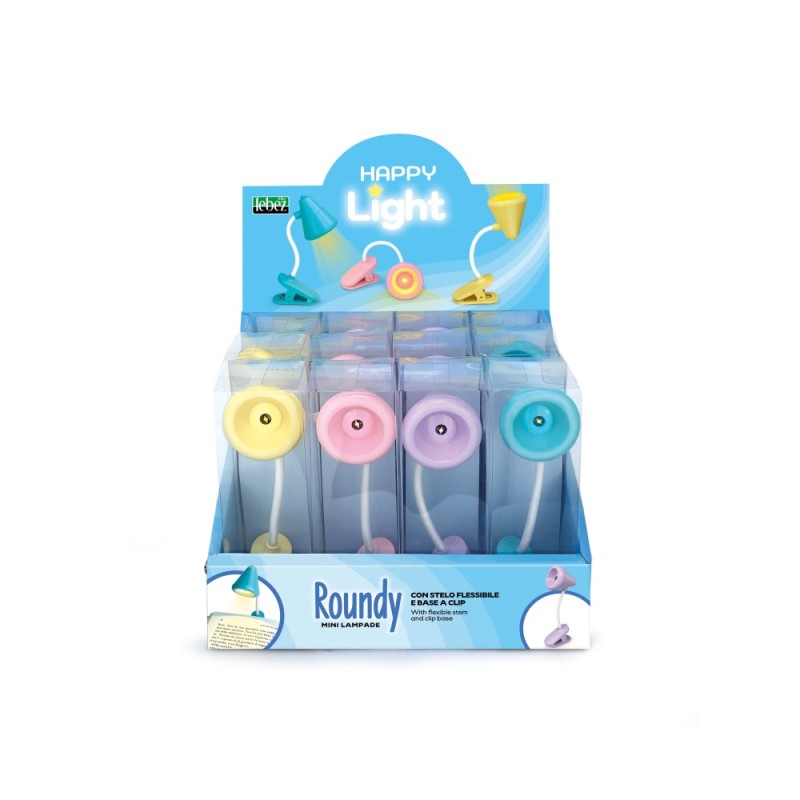ΦΩΤΙΣΤΙΚΟ HAPPY LIGHT 4 ΧΡΩΜΑΤΑ MINI CLIP ROUND 17χ22χ14cm