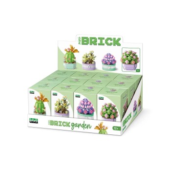 ΣΕΤ BRICK GARDEN PLANT(4 σχέδια)ΛΟΥΛΟΥΔΙΑ ΜΕ ΓΛΑΣΤΡΑ (7x10x7cm.)