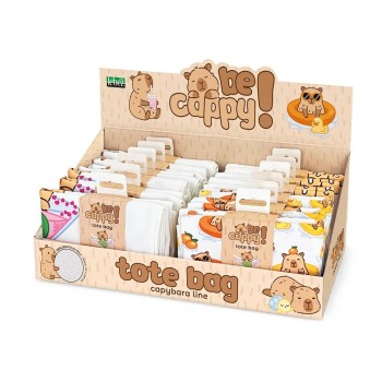 ΤΣΑΝΤΕΣ ΥΦΑΣΜΑΤΙΝΕΣ LEBEZ SHOPPING CAPYBARA 34χ40cm (4σχέδια)