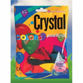 ΜΠΑΛΟΝΙΑ FANTASY CRISTAL ΜΕΓΑΛΑ Φ32cm ΣΕΤ 10τεμ.