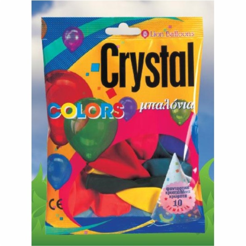 ΜΠΑΛΟΝΙΑ FANTASY CRISTAL ΜΕΓΑΛΑ Φ32cm ΣΕΤ 10τεμ.