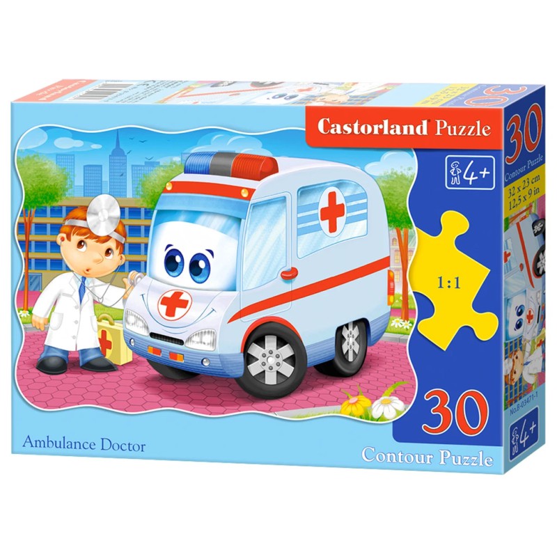 PUZZLE  CASTORLAND 30τεμ. Ambulance Doctor (320x230mm)