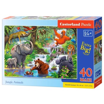 PUZZLE  CASTORLAND 40τεμ. MAXI Jungle Animals (590x400mm)