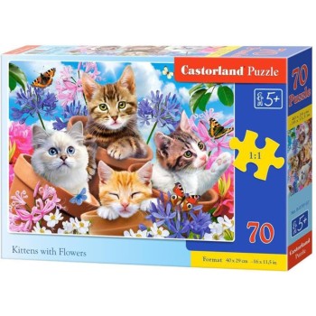 PUZZLE  CASTORLAND 120τεμ. Kittens with Flowers (320x230mm)
