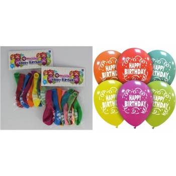 ΜΠΑΛΟΝΙΑ HAPPY BIRTHDAY 10τεμ. 30cm