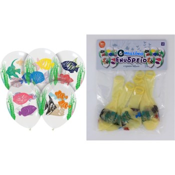 ΜΠΑΛΟΝΙΑ FISHES 6τεμ. 30cm