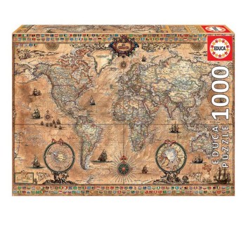 PUZZLE EDUCA Antique World Map 1000τεμ.