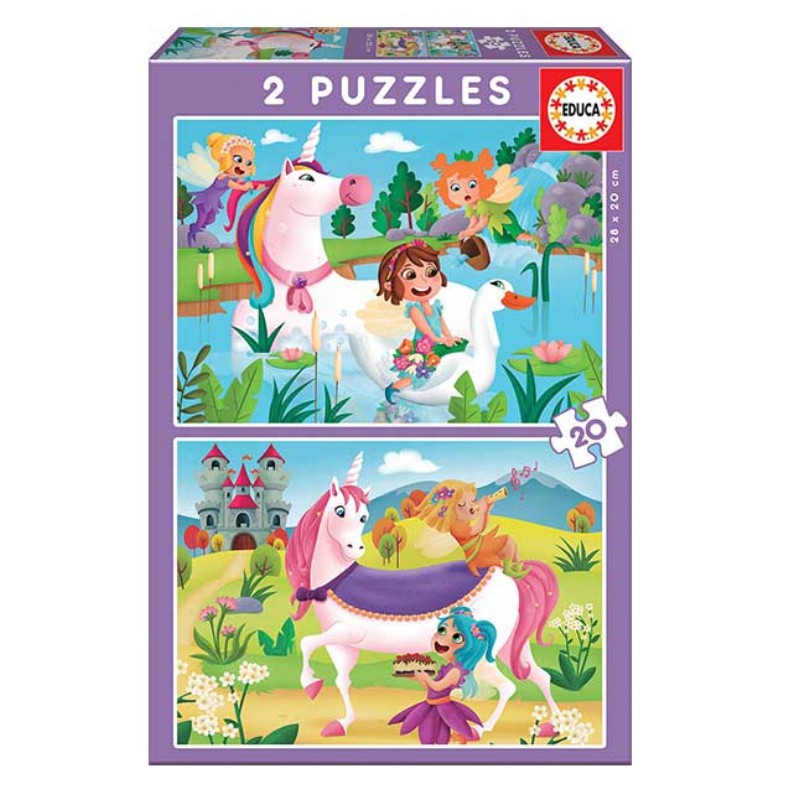 PUZZLE EDUCA ΠΑΙΔΙΚΑ 2x20 Unicorns-Fairies