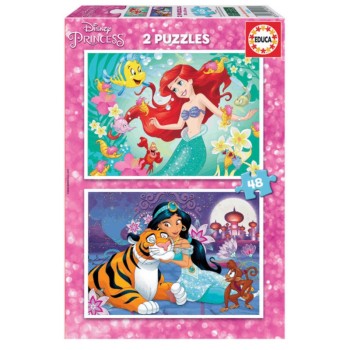 PUZZLE EDUCA ΠΑΙΔΙΚΑ 2x48 Ariel & jasmin