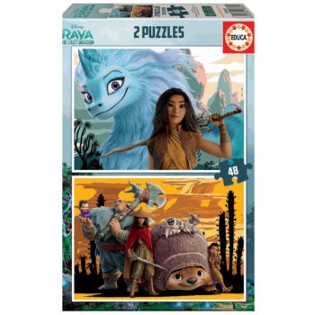 PUZZLE EDUCA ΠΑΙΔΙΚΑ 2x48 Raya the last dragon