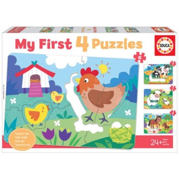 PUZZLE EDUCA ΠΑΙΔΙΚΑ MY FIRST 4 PUZZLE MY FARM. (2+)