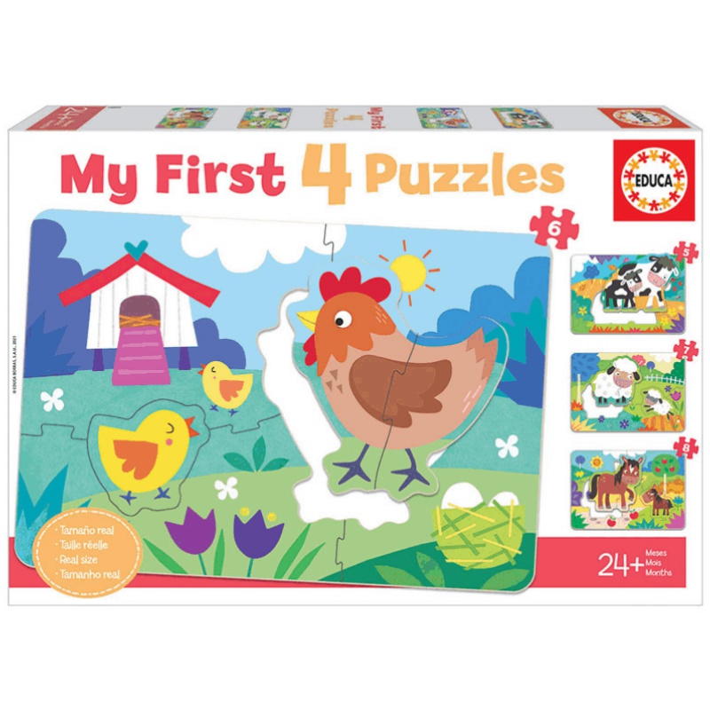 PUZZLE EDUCA ΠΑΙΔΙΚΑ MY FIRST 4 PUZZLE MY FARM. (2+)