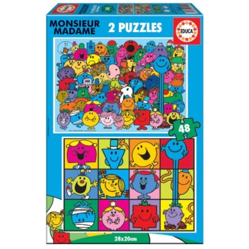 PUZZLE EDUCA ΠΑΙΔΙΚΑ 2x48  Monsieur Madame