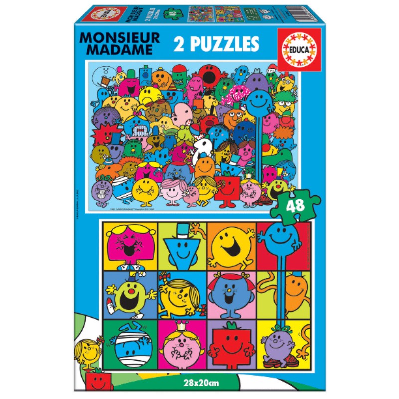 PUZZLE EDUCA ΠΑΙΔΙΚΑ 2x48  Monsieur Madame