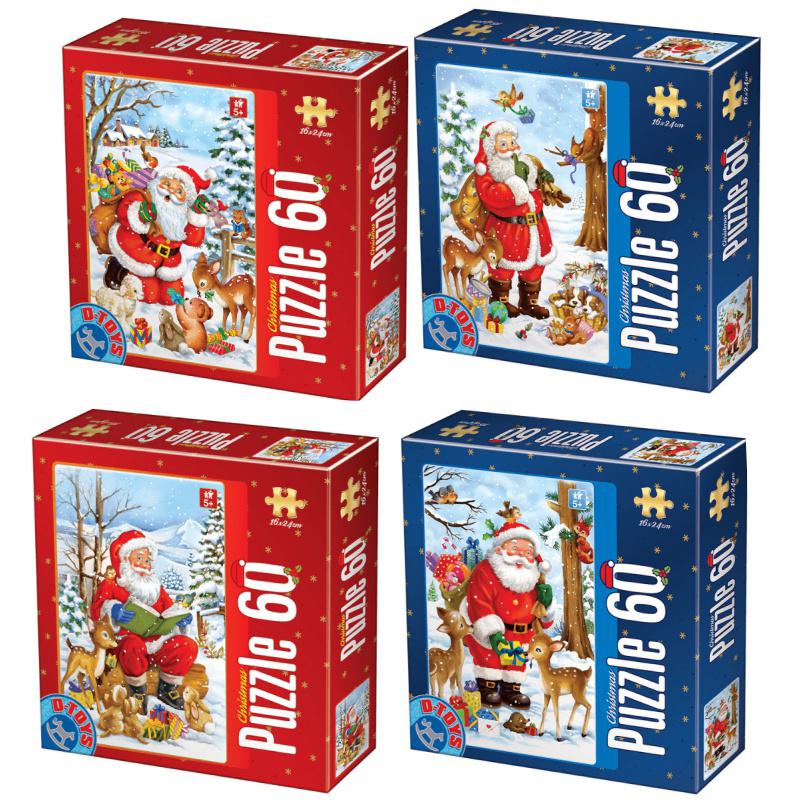 PUZZLE CHRISTMAS ΜΙΝΙ 60τεμ.(16x24) No 755  ΣΕΤ 4 σχέδια